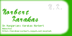 norbert karakas business card